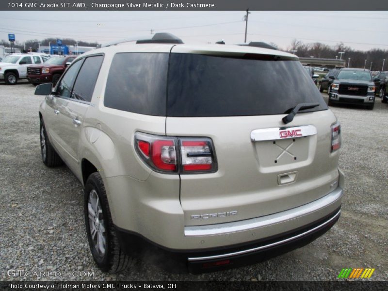 Champagne Silver Metallic / Dark Cashmere 2014 GMC Acadia SLT AWD