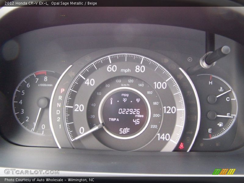 Opal Sage Metallic / Beige 2012 Honda CR-V EX-L