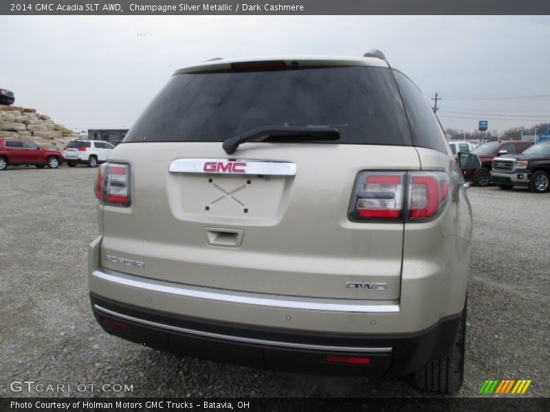 Champagne Silver Metallic / Dark Cashmere 2014 GMC Acadia SLT AWD