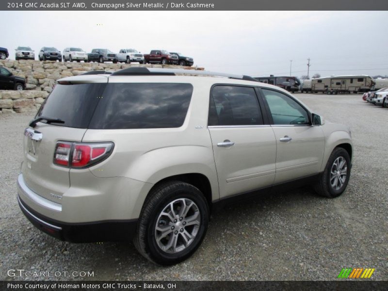 Champagne Silver Metallic / Dark Cashmere 2014 GMC Acadia SLT AWD