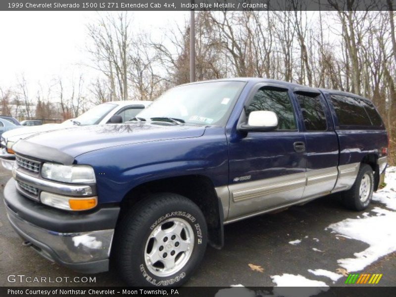 Indigo Blue Metallic / Graphite 1999 Chevrolet Silverado 1500 LS Z71 Extended Cab 4x4