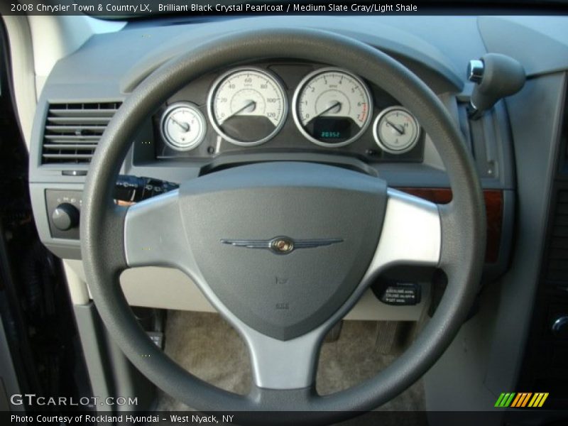 Brilliant Black Crystal Pearlcoat / Medium Slate Gray/Light Shale 2008 Chrysler Town & Country LX