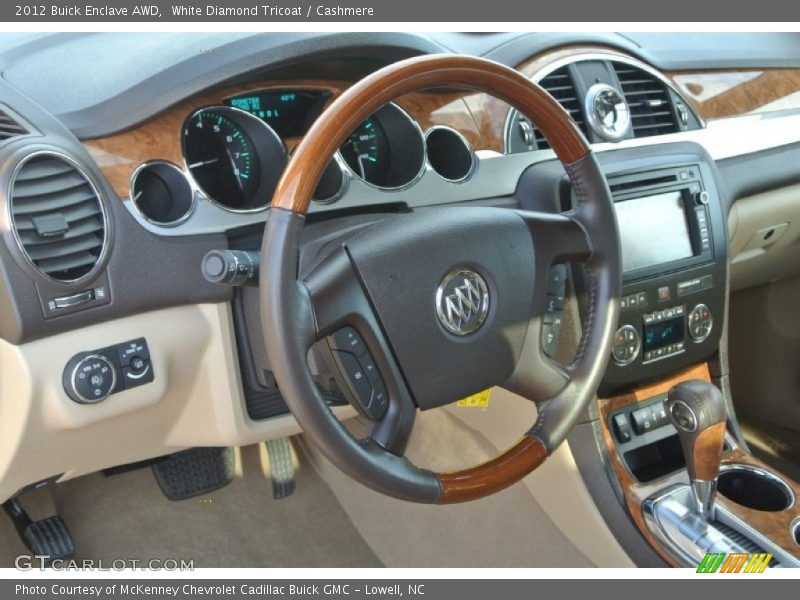 White Diamond Tricoat / Cashmere 2012 Buick Enclave AWD