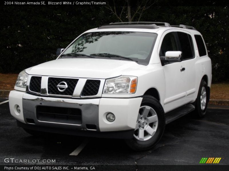 Blizzard White / Graphite/Titanium 2004 Nissan Armada SE