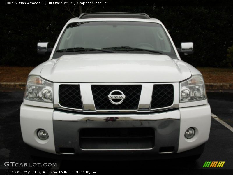 Blizzard White / Graphite/Titanium 2004 Nissan Armada SE