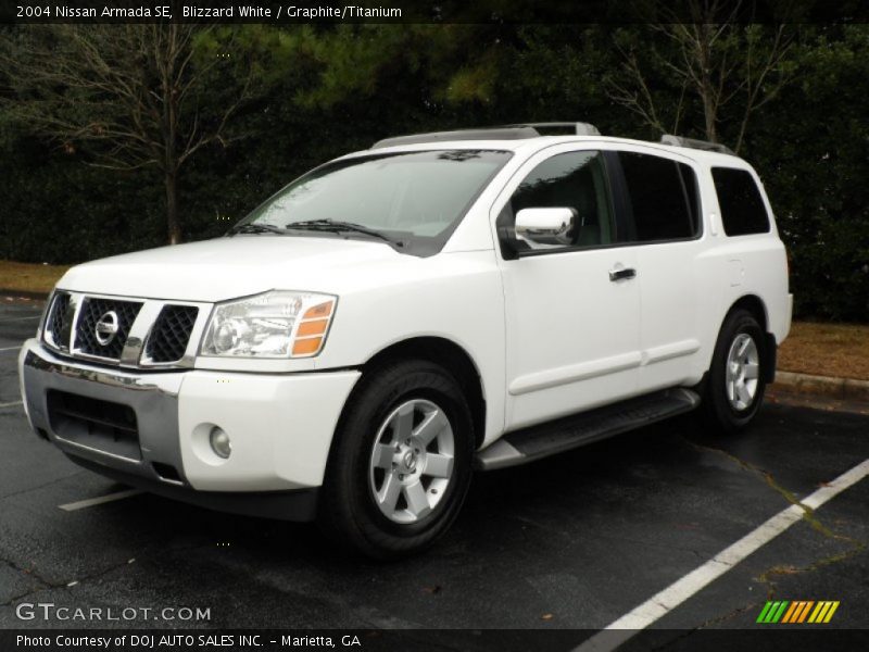 Blizzard White / Graphite/Titanium 2004 Nissan Armada SE