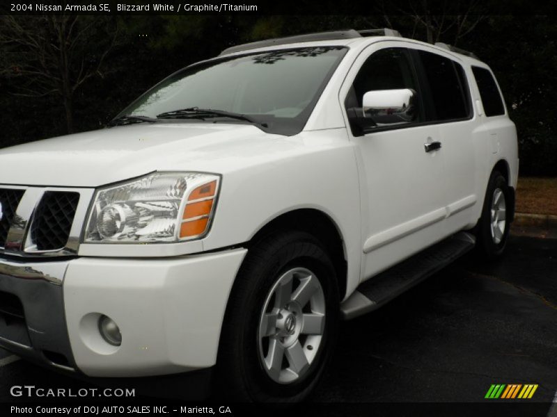 Blizzard White / Graphite/Titanium 2004 Nissan Armada SE