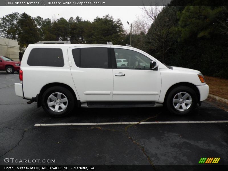 Blizzard White / Graphite/Titanium 2004 Nissan Armada SE