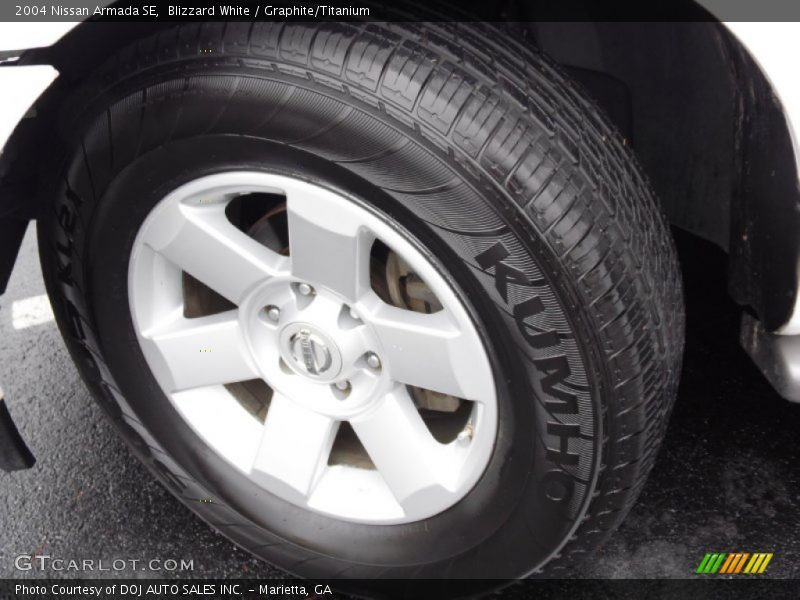 Blizzard White / Graphite/Titanium 2004 Nissan Armada SE