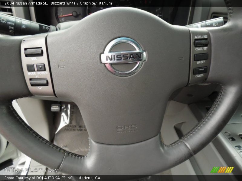Blizzard White / Graphite/Titanium 2004 Nissan Armada SE