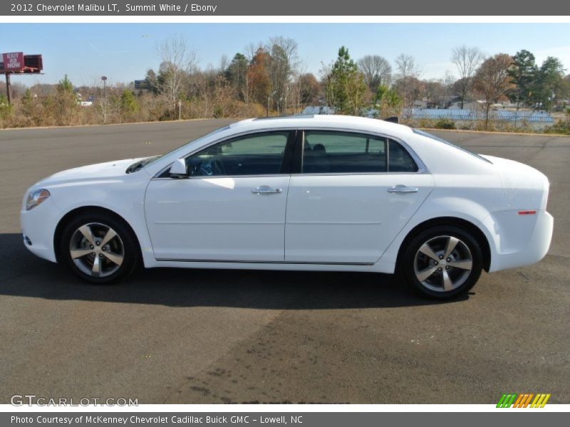 Summit White / Ebony 2012 Chevrolet Malibu LT