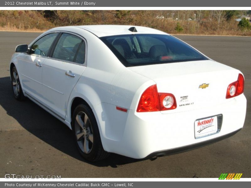 Summit White / Ebony 2012 Chevrolet Malibu LT