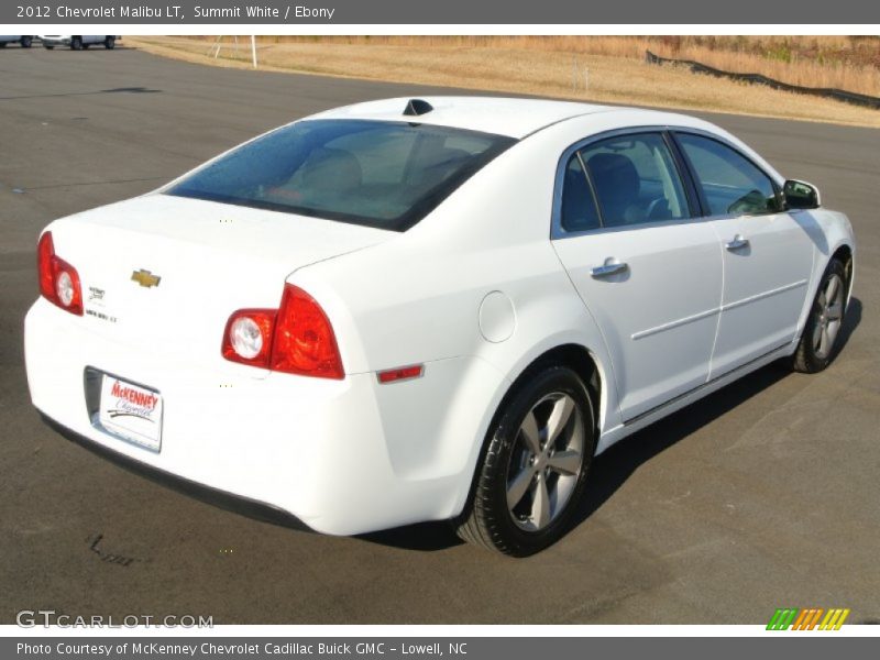 Summit White / Ebony 2012 Chevrolet Malibu LT