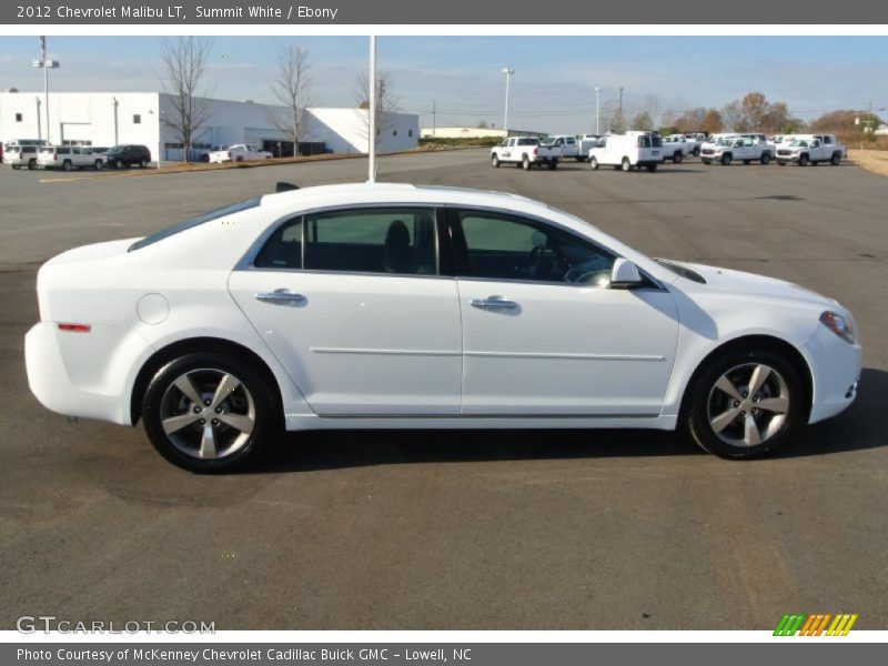 Summit White / Ebony 2012 Chevrolet Malibu LT