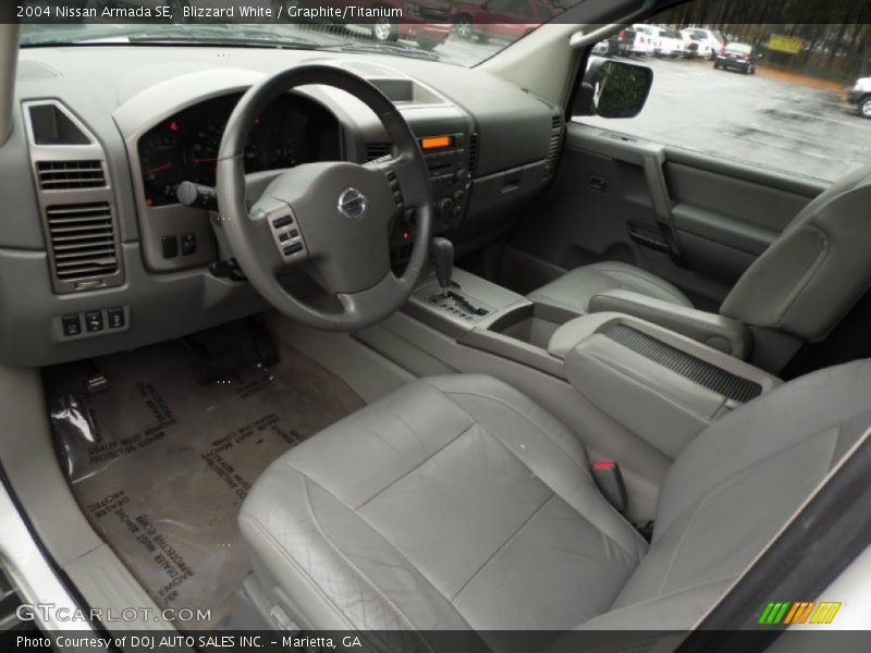 Blizzard White / Graphite/Titanium 2004 Nissan Armada SE