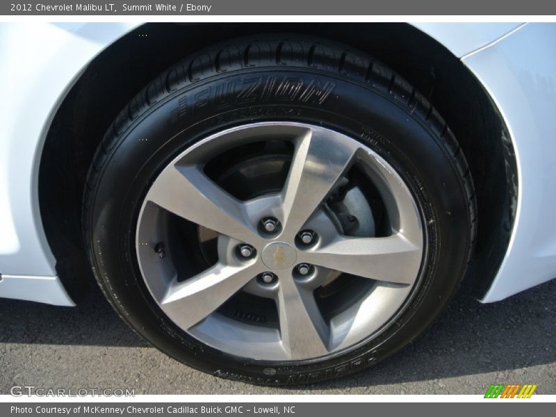 Summit White / Ebony 2012 Chevrolet Malibu LT