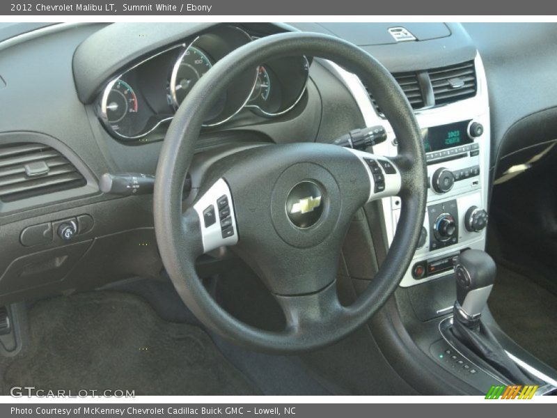Summit White / Ebony 2012 Chevrolet Malibu LT