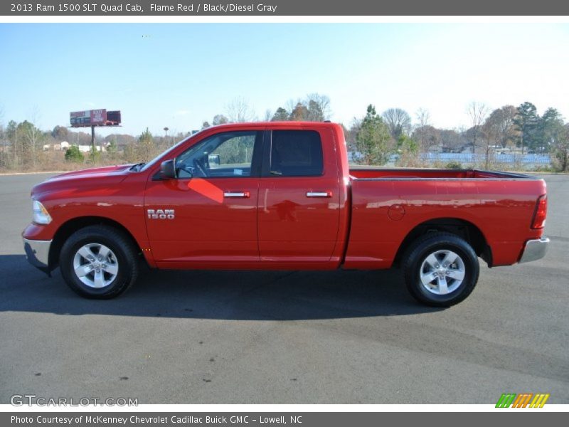 Flame Red / Black/Diesel Gray 2013 Ram 1500 SLT Quad Cab