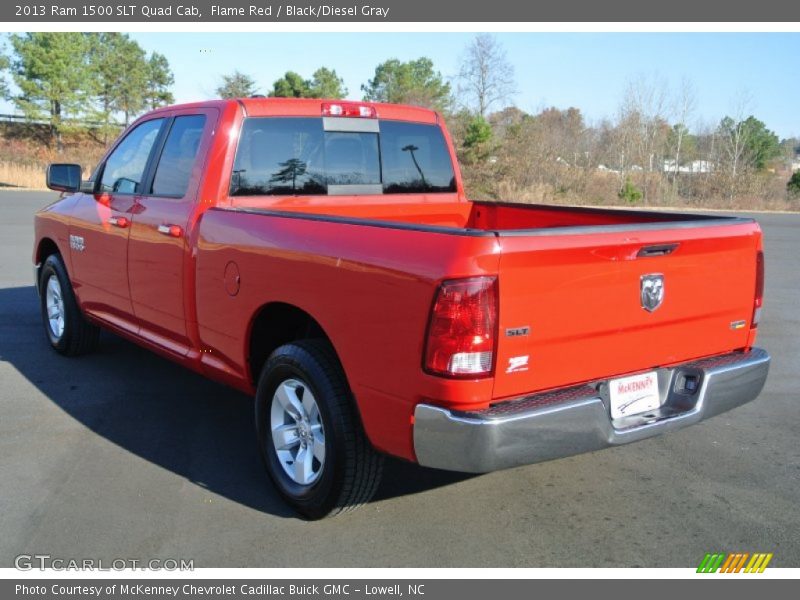 Flame Red / Black/Diesel Gray 2013 Ram 1500 SLT Quad Cab