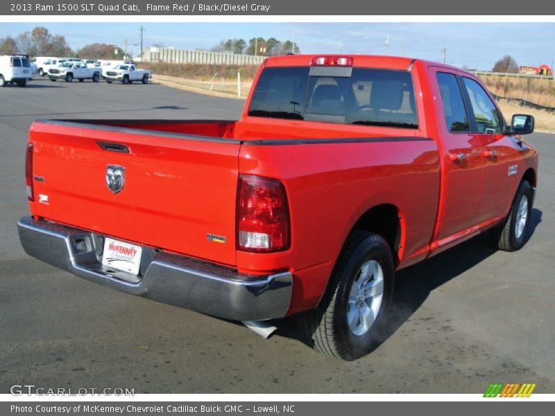 Flame Red / Black/Diesel Gray 2013 Ram 1500 SLT Quad Cab
