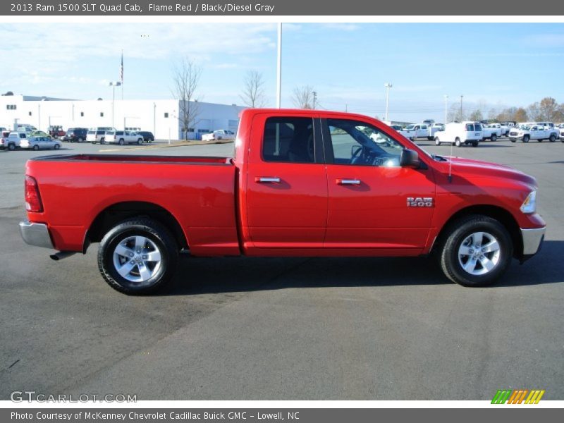 Flame Red / Black/Diesel Gray 2013 Ram 1500 SLT Quad Cab