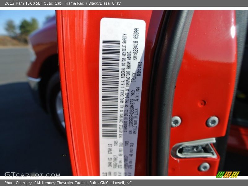 Flame Red / Black/Diesel Gray 2013 Ram 1500 SLT Quad Cab