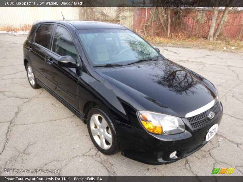 Black / Black 2008 Kia Spectra 5 SX Wagon