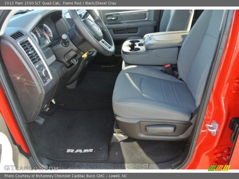 Flame Red / Black/Diesel Gray 2013 Ram 1500 SLT Quad Cab
