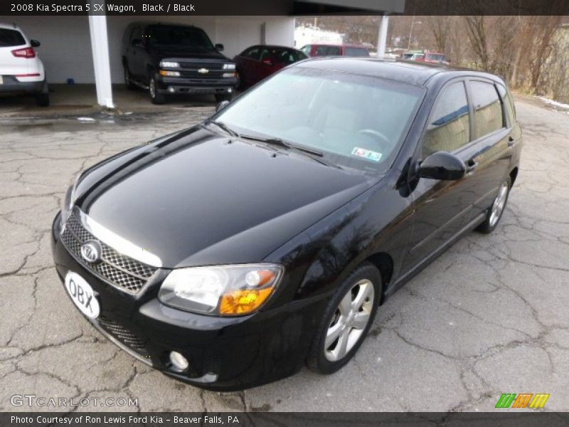 Black / Black 2008 Kia Spectra 5 SX Wagon