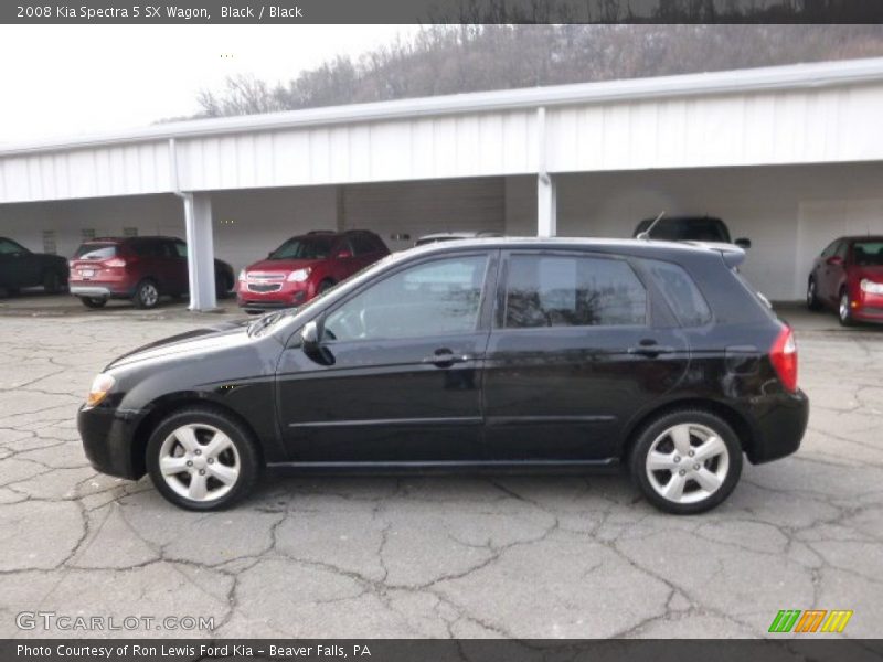 Black / Black 2008 Kia Spectra 5 SX Wagon