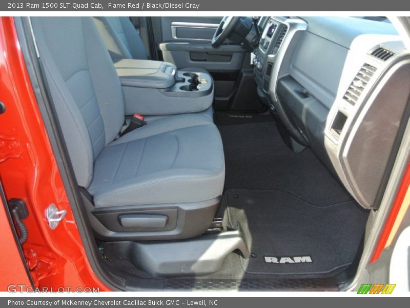 Flame Red / Black/Diesel Gray 2013 Ram 1500 SLT Quad Cab