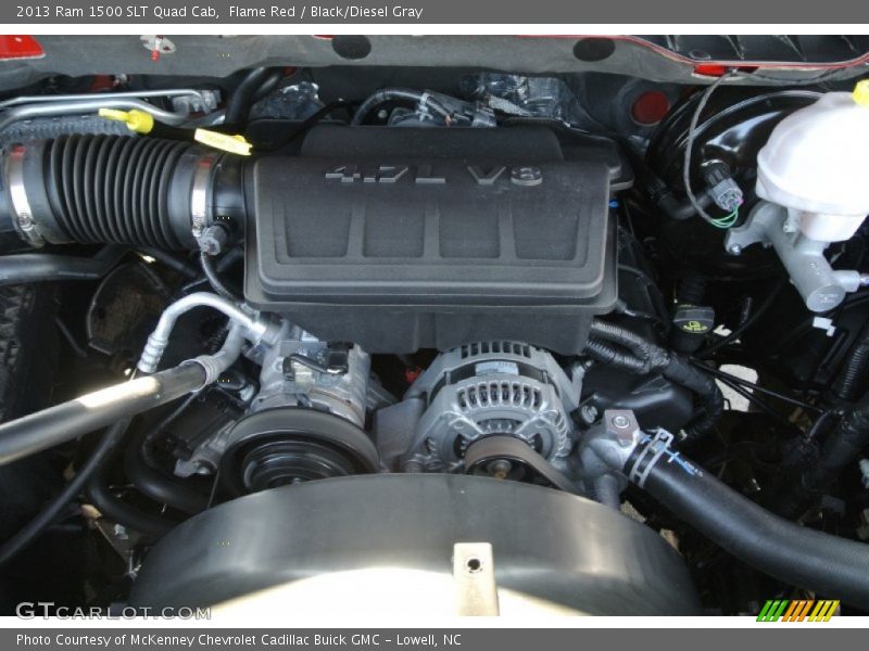 Flame Red / Black/Diesel Gray 2013 Ram 1500 SLT Quad Cab