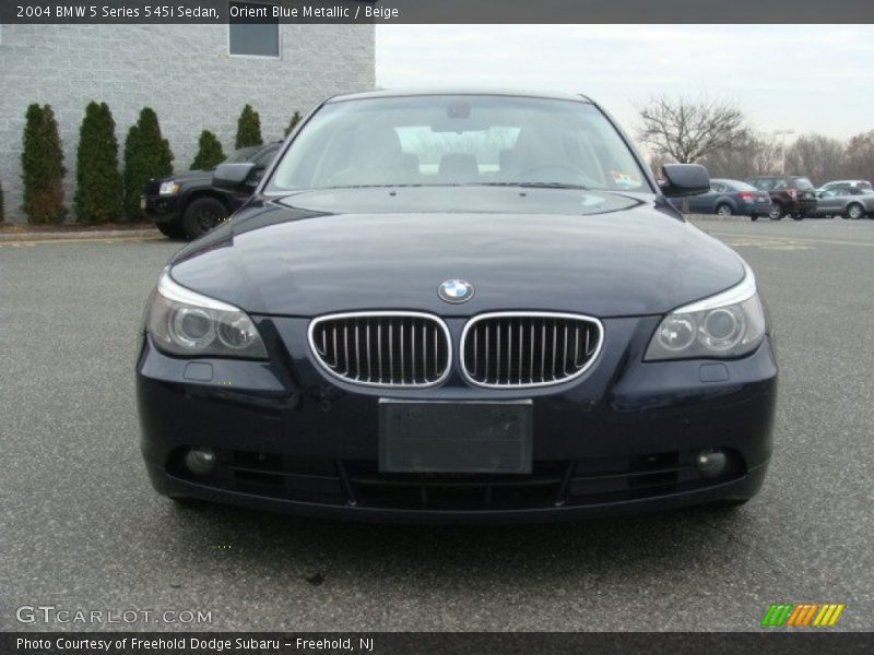Orient Blue Metallic / Beige 2004 BMW 5 Series 545i Sedan