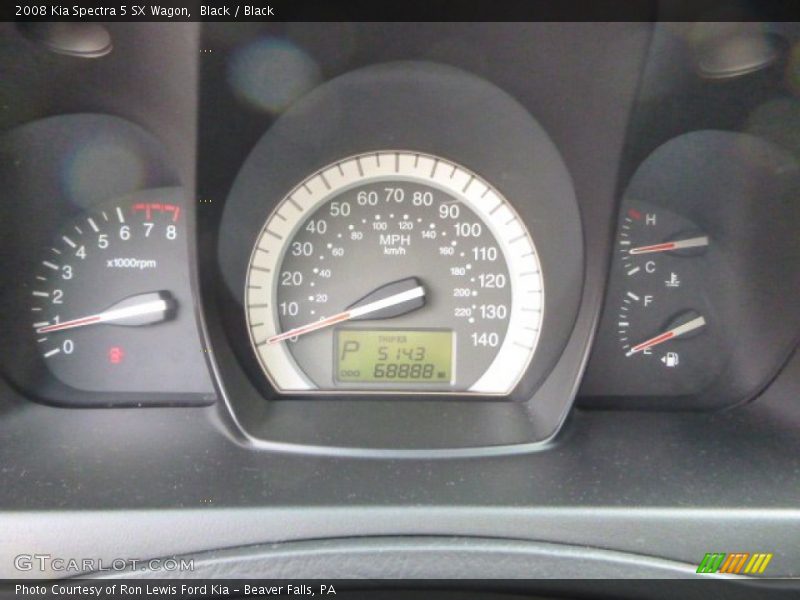 Black / Black 2008 Kia Spectra 5 SX Wagon