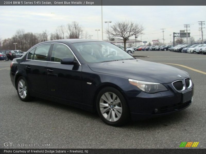 Orient Blue Metallic / Beige 2004 BMW 5 Series 545i Sedan