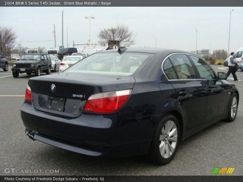 Orient Blue Metallic / Beige 2004 BMW 5 Series 545i Sedan