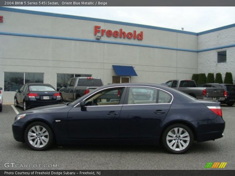 Orient Blue Metallic / Beige 2004 BMW 5 Series 545i Sedan