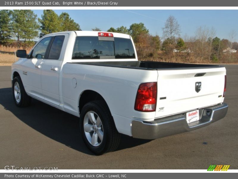 Bright White / Black/Diesel Gray 2013 Ram 1500 SLT Quad Cab