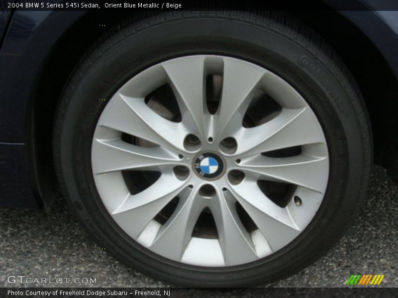 Orient Blue Metallic / Beige 2004 BMW 5 Series 545i Sedan