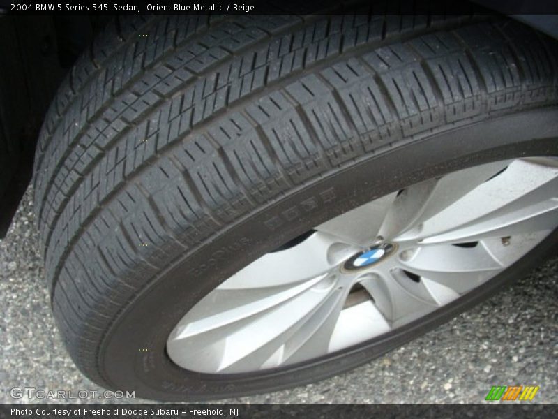 Orient Blue Metallic / Beige 2004 BMW 5 Series 545i Sedan