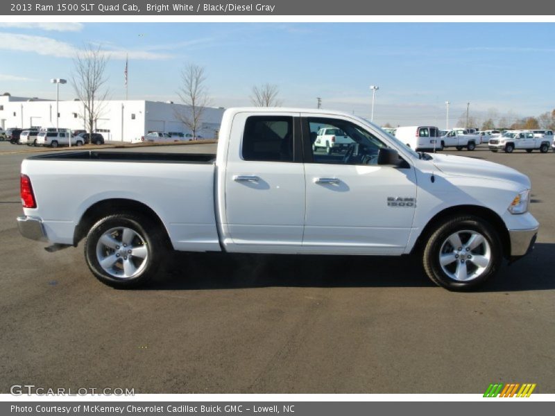 Bright White / Black/Diesel Gray 2013 Ram 1500 SLT Quad Cab
