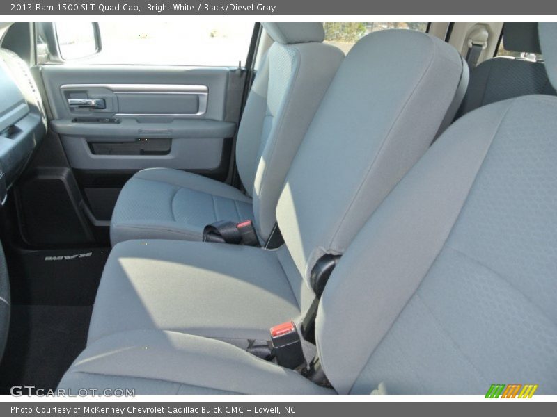 Bright White / Black/Diesel Gray 2013 Ram 1500 SLT Quad Cab