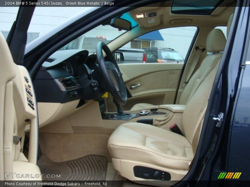 Orient Blue Metallic / Beige 2004 BMW 5 Series 545i Sedan