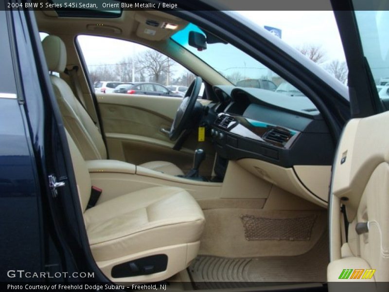 Orient Blue Metallic / Beige 2004 BMW 5 Series 545i Sedan