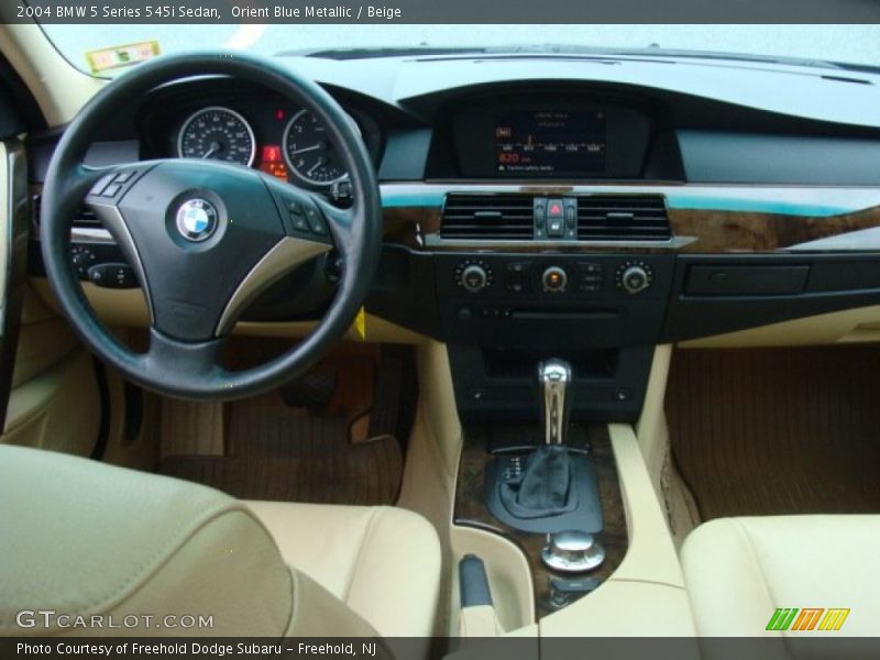 Orient Blue Metallic / Beige 2004 BMW 5 Series 545i Sedan