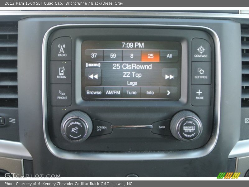 Bright White / Black/Diesel Gray 2013 Ram 1500 SLT Quad Cab