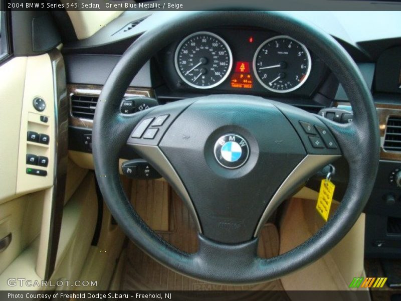 Orient Blue Metallic / Beige 2004 BMW 5 Series 545i Sedan