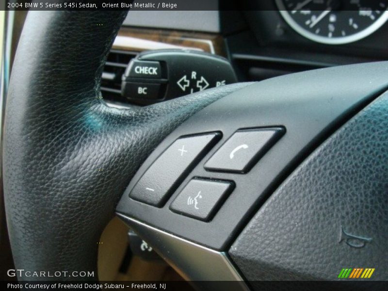 Orient Blue Metallic / Beige 2004 BMW 5 Series 545i Sedan