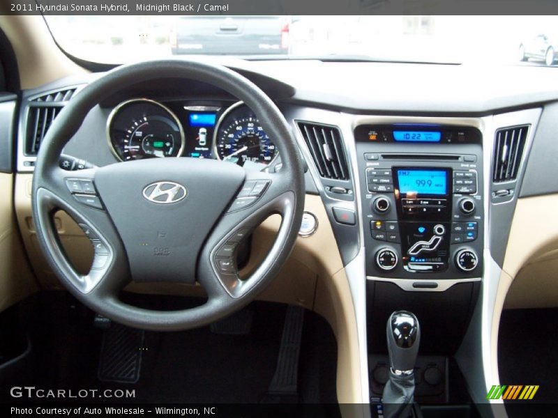 Midnight Black / Camel 2011 Hyundai Sonata Hybrid