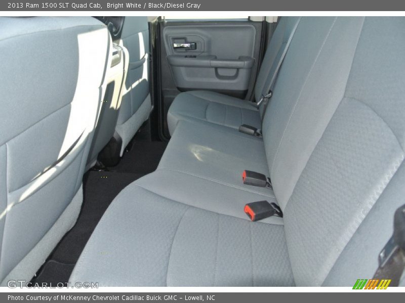 Bright White / Black/Diesel Gray 2013 Ram 1500 SLT Quad Cab